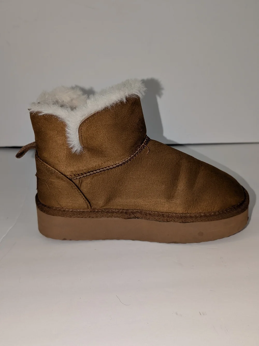 Vince Camuto Kids Brown Faux-Shearling Ankle Boots
